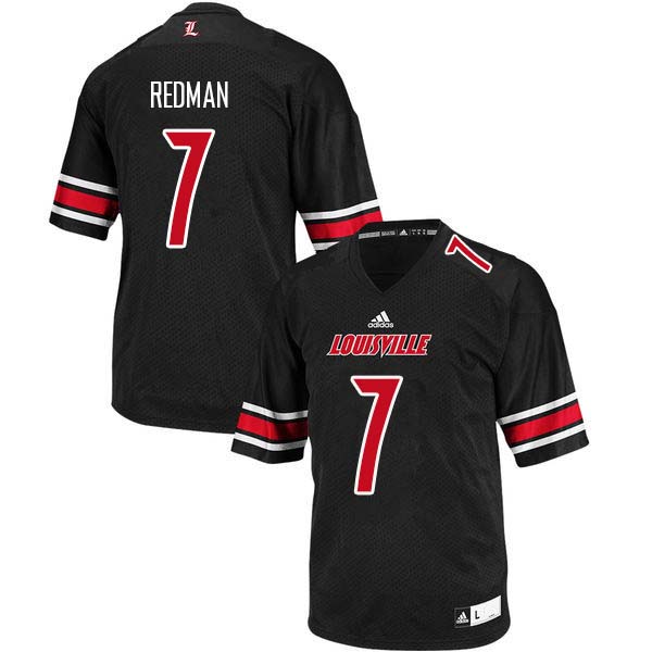 Men Louisville Cardinals #7 Chris Redman College Football Jerseys Sale-Black